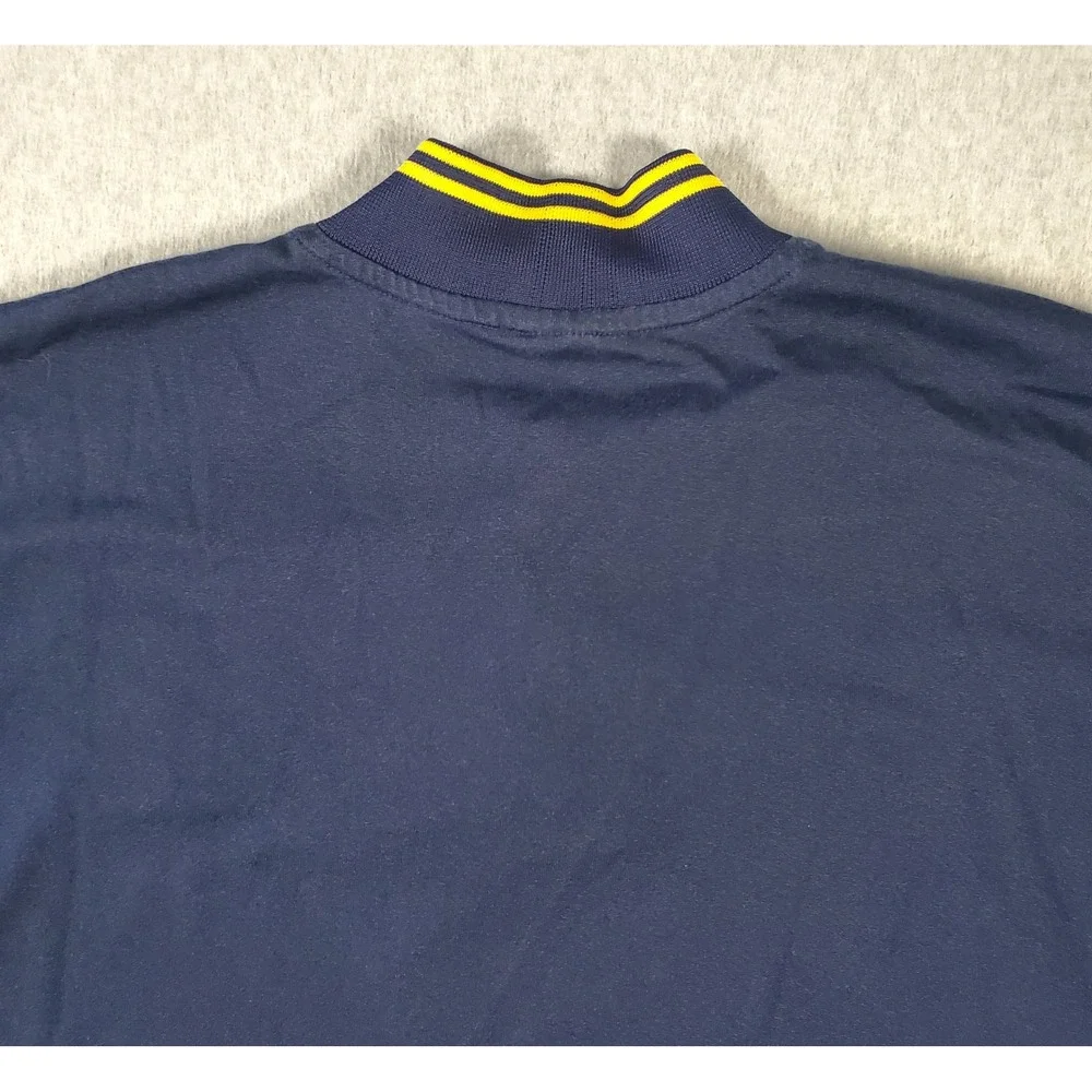 Vintage Nike Michigan Wolverines Pullover Jersey Shirt Navy Blue Yellow Mens XL